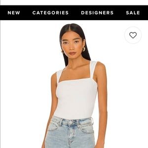 NEW white tank square neck from Revolve